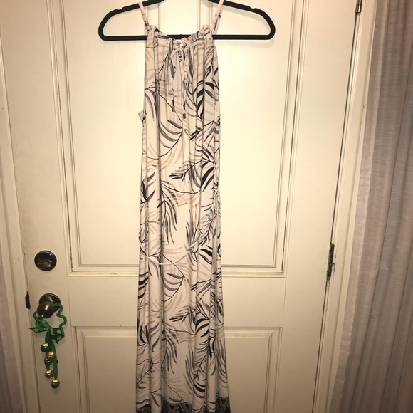 Cato Beige Palm Print Maxi - Picture 1 of 7